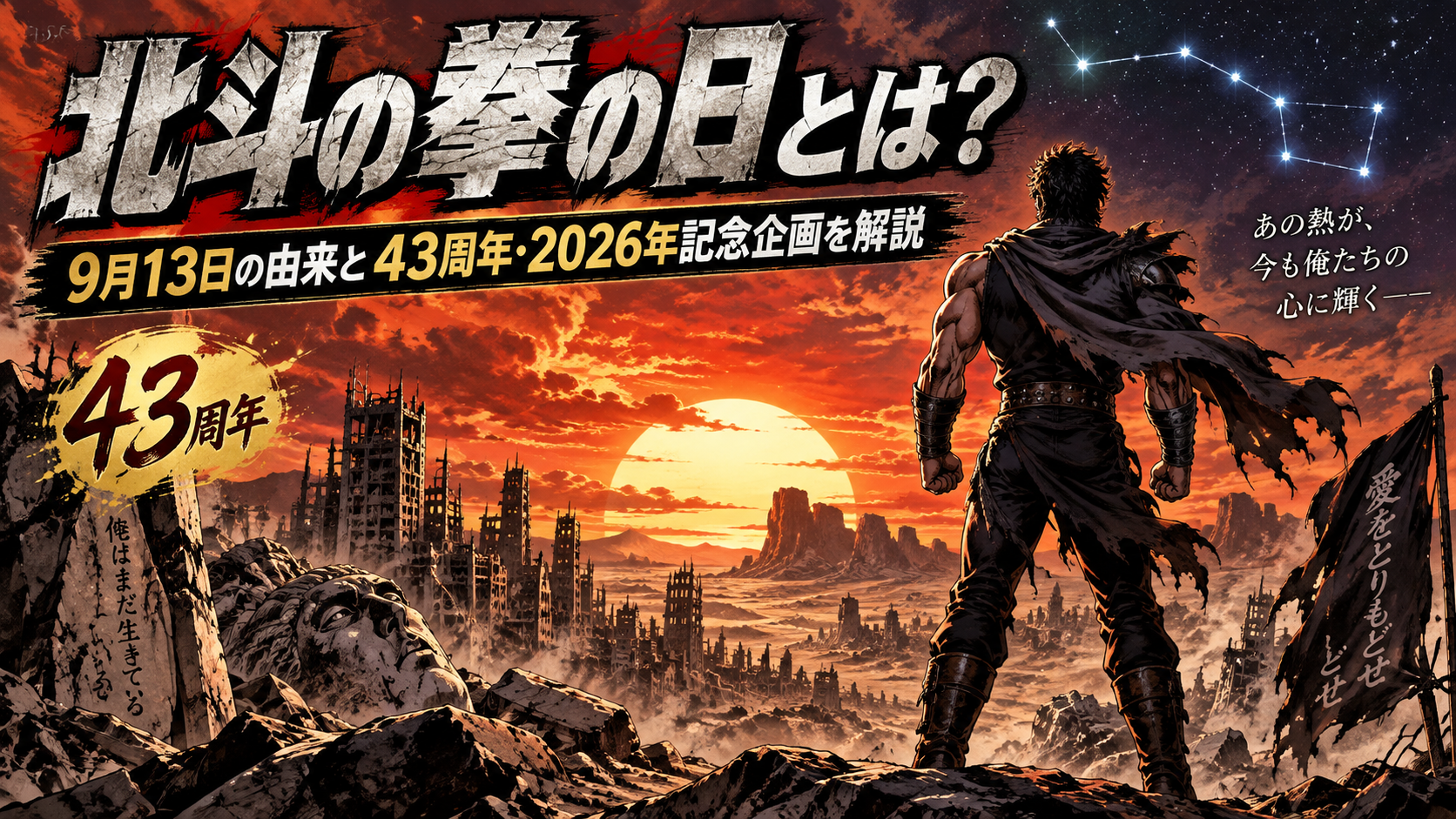 北斗の拳の日とは?9月13日の由来と43周年・2026年記念企画を解説 00da3357 4369 4973 86f6 33c0e77e112d