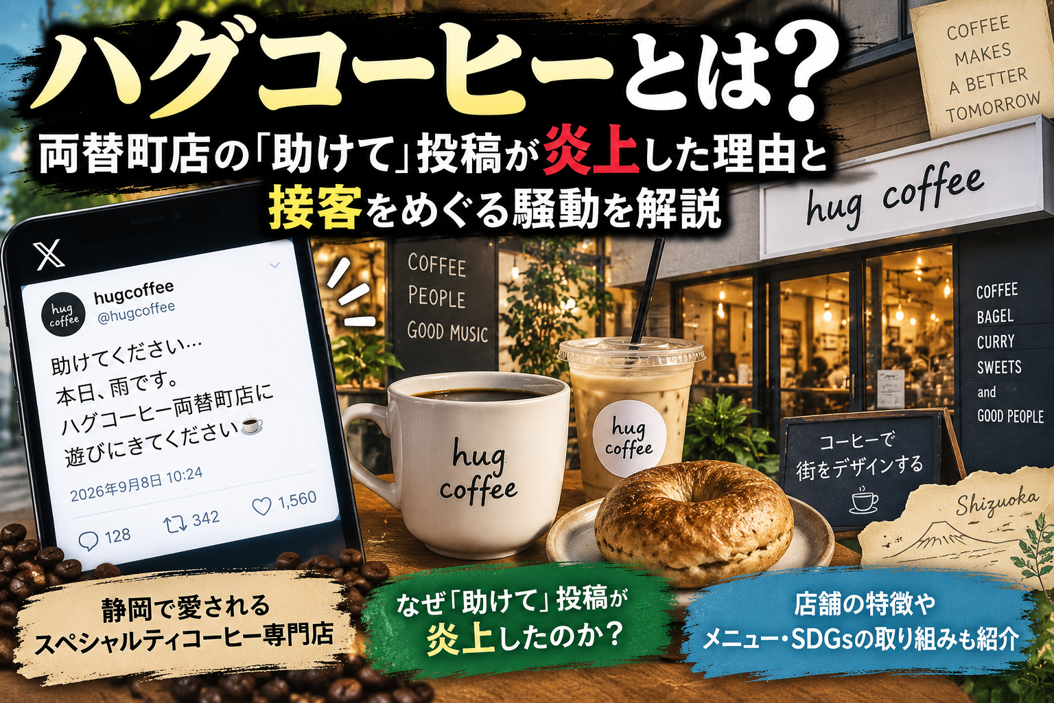 ハグコーヒーとは?両替町店の「助けて」投稿が炎上した理由と接客をめぐる騒動を解説 2b86bf62 49f7 4f41 8372 D9190c7335b4