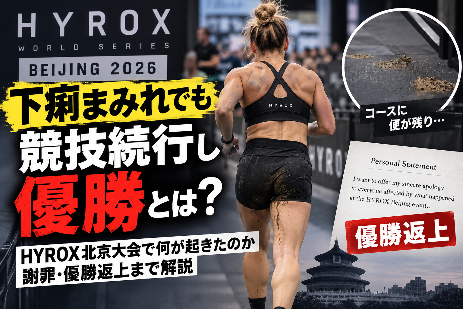 「下痢まみれでも競技続行し優勝」ジョアンナ・ビエトリクとは?HYROX北京大会の騒動と優勝返上を解説 4df122f9 01a0 4e40 Bc5b 26d9088fc363