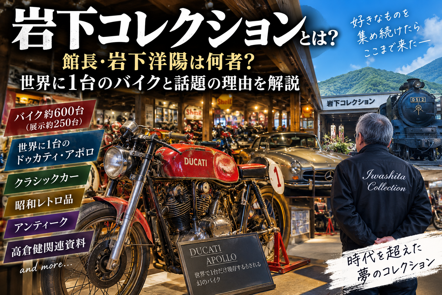 岩下コレクションとは?館長・岩下洋陽は何者?世界に1台のバイクと話題の理由を解説 A5c763d6 0b0f 4738 864d 008c28780f28